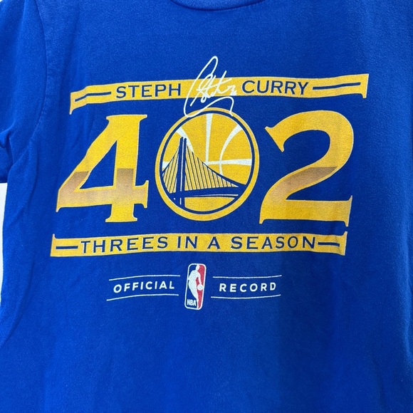 Fanatics Steph Curry Golden State Warriors Blue Graphic T-Shirt  Youth M Casual - Picture 4 of 7